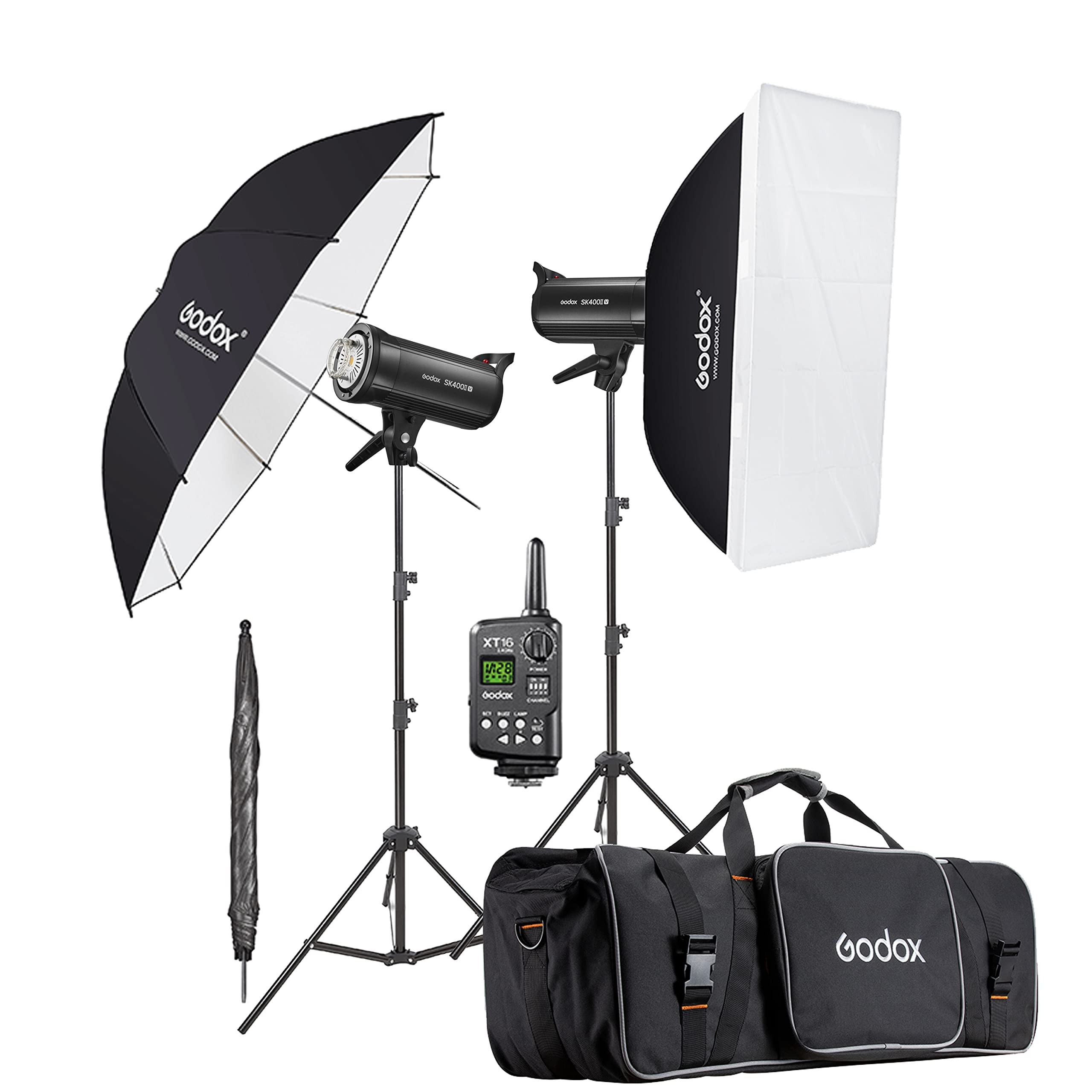 GODOX 2 x SK400II-V 800Ws Strobe Flash Light Monolight Kit for Studio Photography