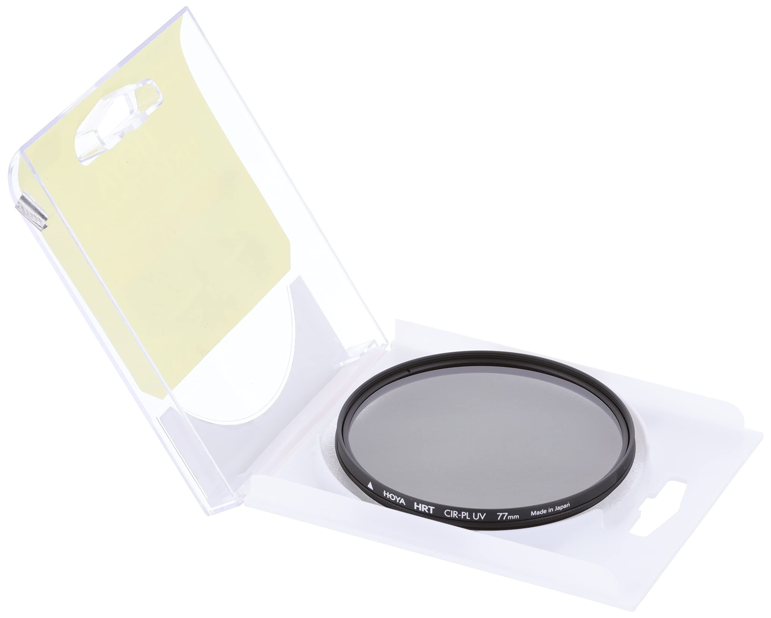 Hoya Circular Polarizer Filter (HRT CIR-PL UV) – 77mm Polarizing Filter with UV Absorbing Glass, High-Rate Transparency Film for Camera Lens – Multi-Coated Aluminum Frame & Water Resistant