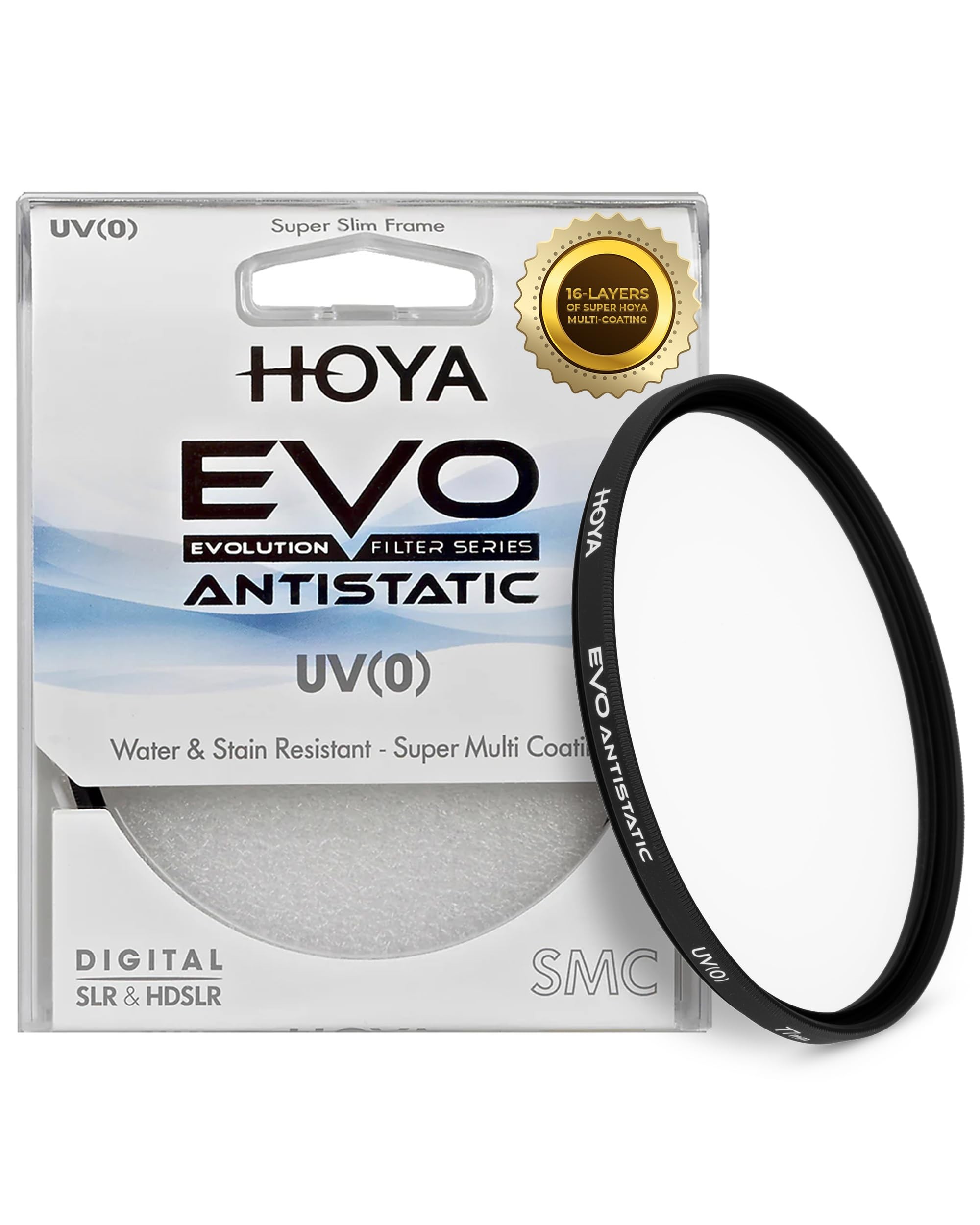 Hoya EVO Antistatic 95mm UV Filter — Camera Filters with 16-Layer SMC Coating, 5mm Thick, UV Optical Glass for Superior Resolution - Dust, Stain & Scratch-Resistant for Clear & Distortion-Free Images