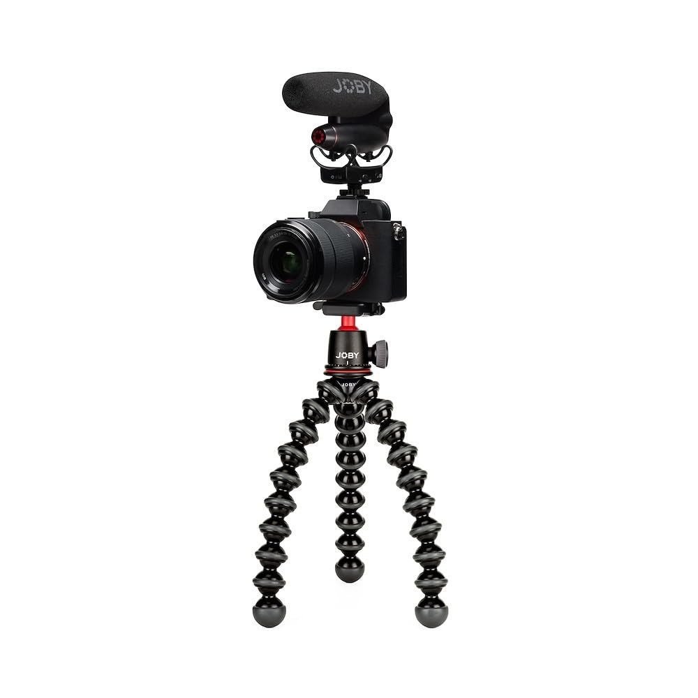 Joby Skilled Vlogger Kit, GorillaPod Camera Vlogging Kit (GorillaPod 3K Flexible Tripod, On-Camera Wavo PRO DS Microphone, TRR Cables), Vlog Camera Kit, Youtuber Kit, Camera Content Creator Kit