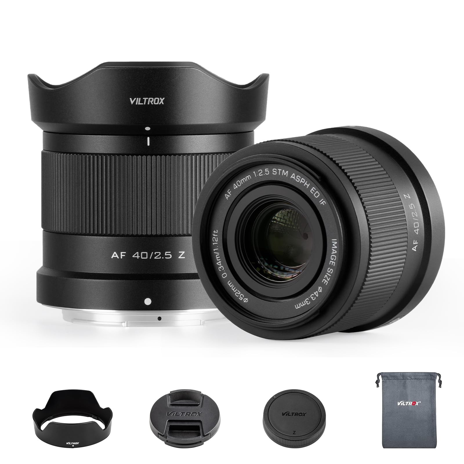 VILTROX 40mm F2.5 Z Mount Lens,AF Full Frame Lens for Nikon Mirrorless Cameras Z5 Z50 Z6II Z7II ZFC Z30 Z9 Z8 Z6 Mark II Z7 Mark II Compact Lightweight Prime Lens