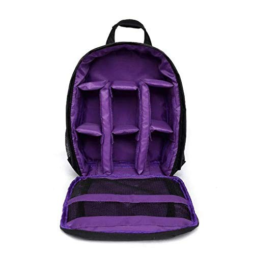 Waterproof SLR/DSLR Camera Backpack Shoulder Bag Travel Case For Canon Nikon Sony Digital Lens (Medium, Purple)